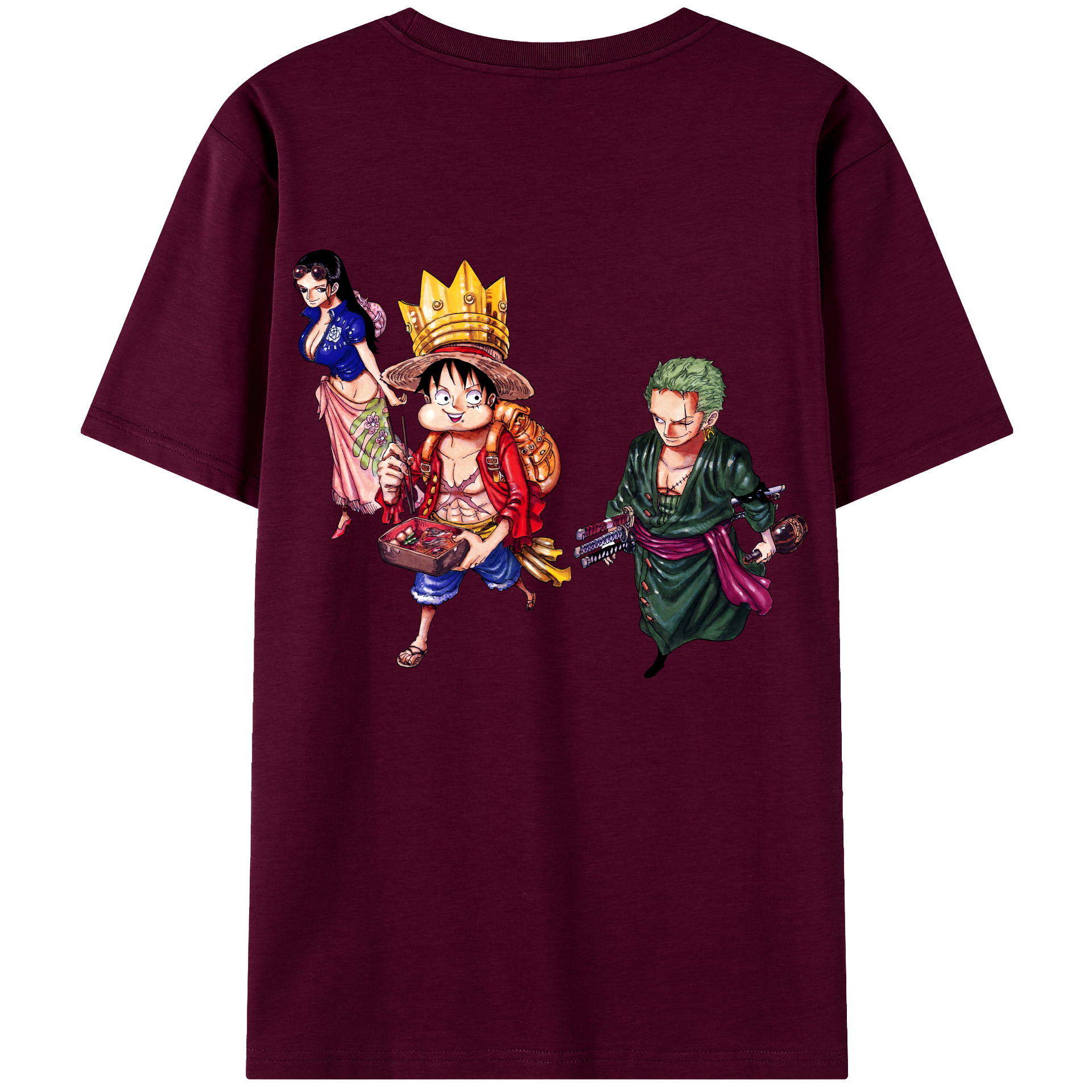 ワンピース モンキー・D・ルフィ ONE PIECE Monkey D. Luffy レディース半袖Tシャツ(バックプリント)